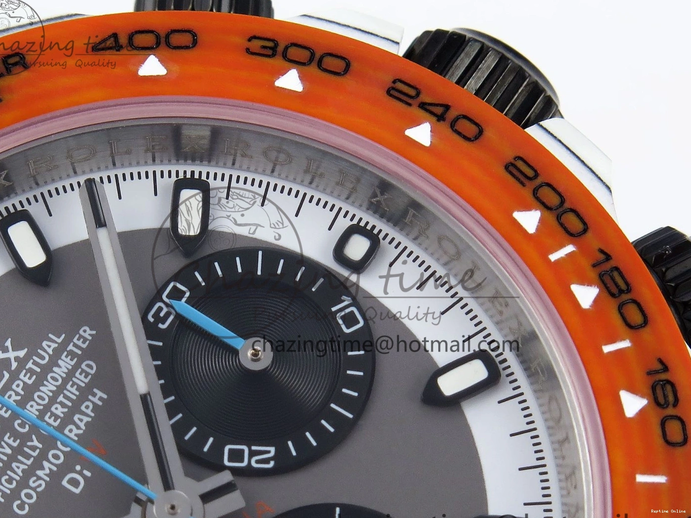 0516 Daytona DIW White Carbon Case DIWF Edition Gray White Dial Orange Bezel on Gray Nylon Strap A HighQuality 1844